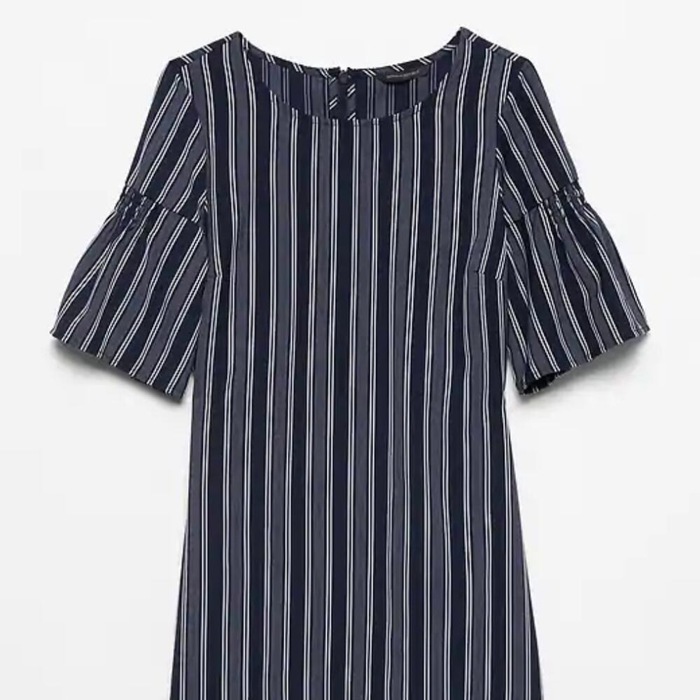 Banana Republic Stripe Smock Sleeve Shift Dress - Picture 5 of 16